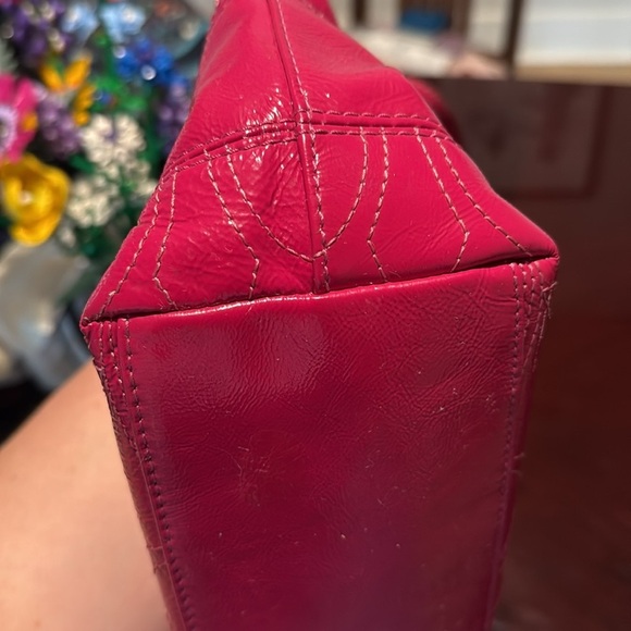 Coach HOT GIRL Pink Patent Leather Signature C Stitch Tote (Style #F15142) - Picture 10 of 16